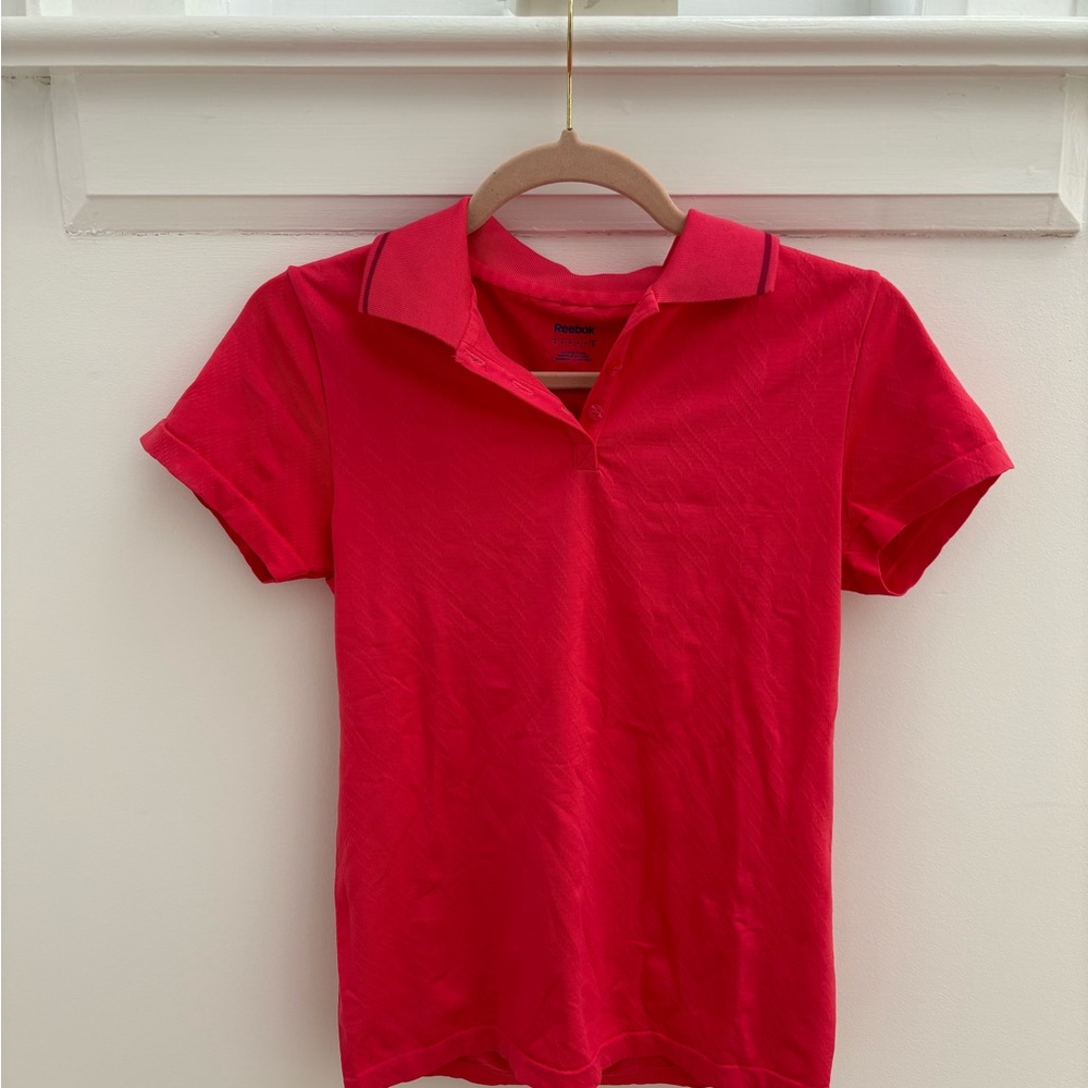 Red Reebok Polo Golf Shirt